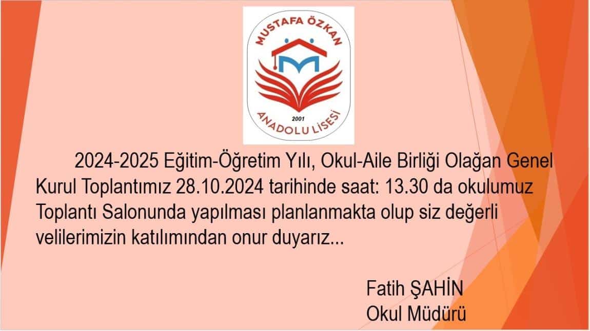 Okul -  Aile Birliği Toplantısı